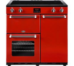 BELLING  Kensington 90 cm Electric Induction Range Cooker - Red & Chrome